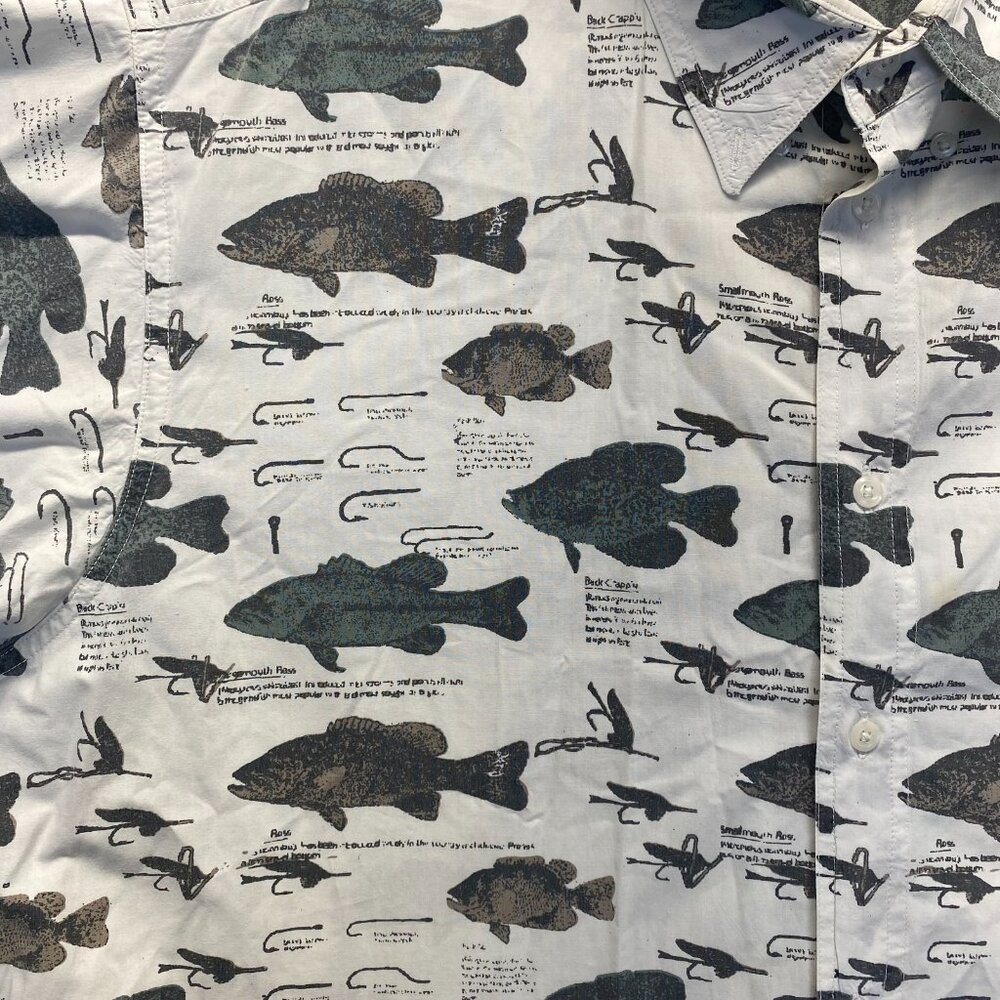 Men's Shirt Green Sailfish Swordfish fish Fishing Sportsman Short Sleeve XL - Picture 11 of 12